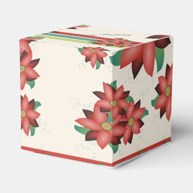 Caja Para Regalos Diseñador artístico floral (Reverso Costado)