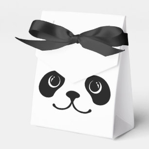 Caja Para Regalos Diseño animal lindo de la cara de la panda blanco