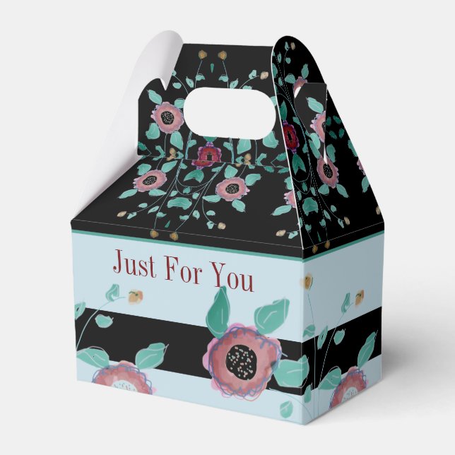 Caja Para Regalos Diseño artístico floral (Front Side)