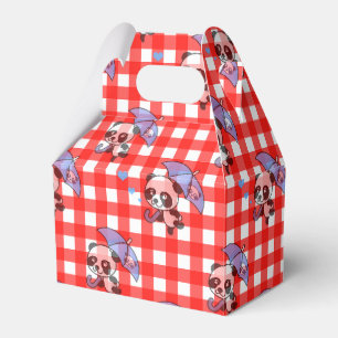 Caja Para Regalos Diseño Cute Red Gingham Check