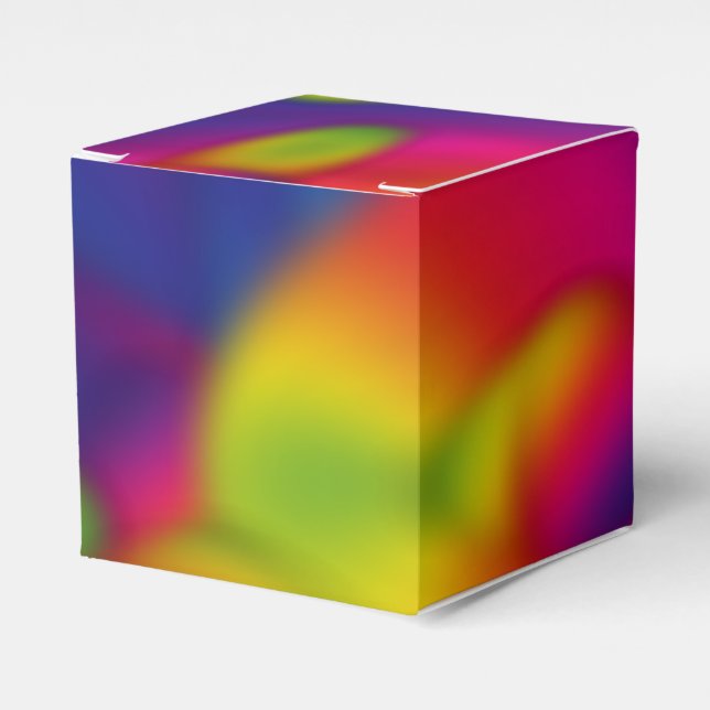 Caja Para Regalos Diseño de arcoíris (Costado Anverso)