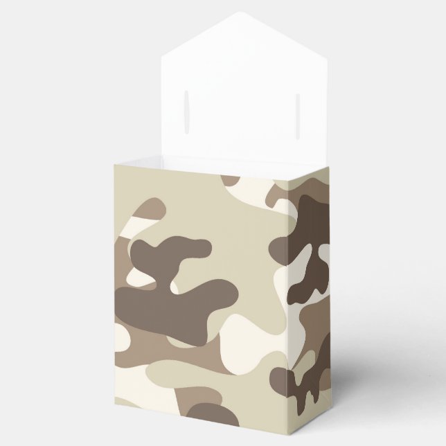 Caja Para Regalos Diseño de Camo Marrón (Abierto)