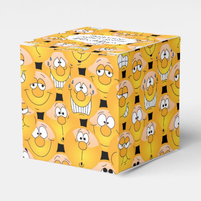 Caja Para Regalos Diseño de cara amarilla 😉 Emoji (Costado Anverso)
