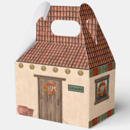 Caja Para Regalos Diseño de casa de adobe y teja de terracota del su