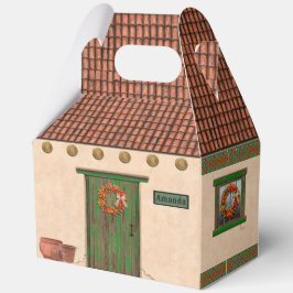 Caja Para Regalos Diseño de Casa de Adobe y Tejas de Terracota del S