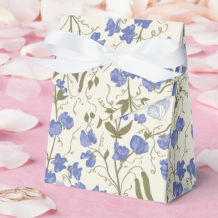 Caja Para Regalos Diseño de cottagecore azul y crema de guisantes du