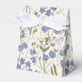 Caja Para Regalos Diseño de cottagecore azul y crema de guisantes du