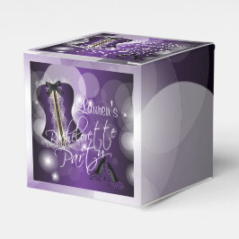 Caja Para Regalos Diseño de fiesta de la bachillerato púrpura