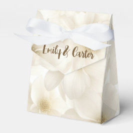 Caja Para Regalos Diseño de flores de Boda de marfil