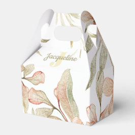 Caja Para Regalos Diseño de flores para bebé cielo rosa pastel con m