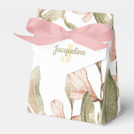 Caja Para Regalos Diseño de flores para bebé cielo rosa pastel con m