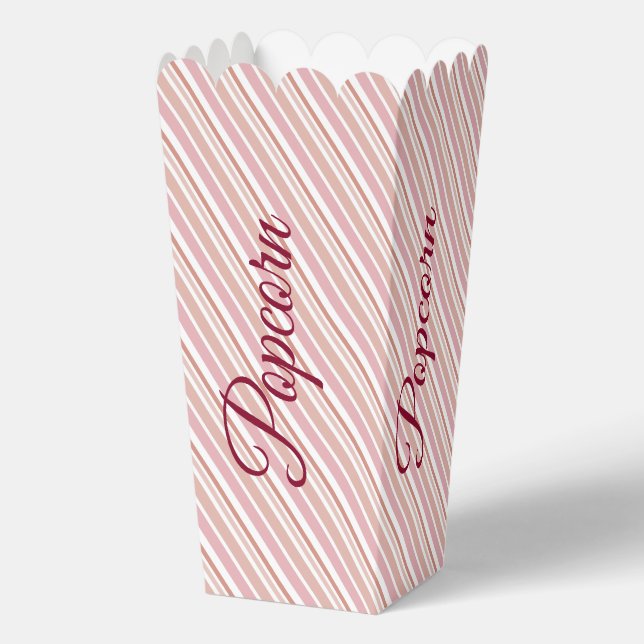 Caja Para Regalos Diseño de franja rosa (Reverso )