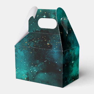 Caja Para Regalos Diseño de la serie galaxia verde azulada 1 bolsa d