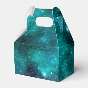Caja Para Regalos Diseño de la serie Galaxia Verde azulada 8