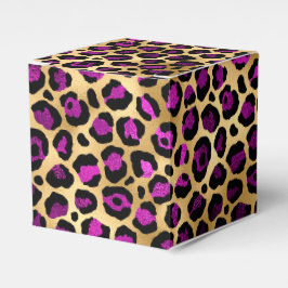 Caja Para Regalos Diseño de la serie Leopardo púrpura y dorado 4