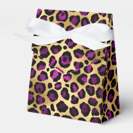 Caja Para Regalos Diseño de la serie Leopardo púrpura y dorado 4