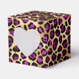 Caja Para Regalos Diseño de la serie Leopardo púrpura y dorado 4