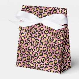 Caja Para Regalos Diseño de la serie Leopardo Rosa y Dorado 15