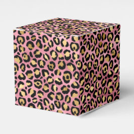 Caja Para Regalos Diseño de la serie Leopardo Rosa y Dorado 15