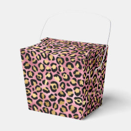 Caja Para Regalos Diseño de la serie Leopardo Rosa y Dorado 15