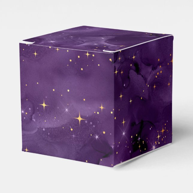 Caja Para Regalos Diseño de la serie Purple Galaxy 8 (Costado Anverso)