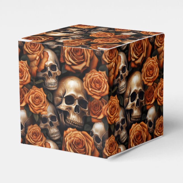 Caja Para Regalos Diseño de la serie Skull y Rosas 9 (Costado Anverso)