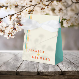 Caja Para Regalos Diseño de Moda retro con Boda de franjas coloridas