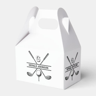Caja Para Regalos Diseño de monograma de golf elegante