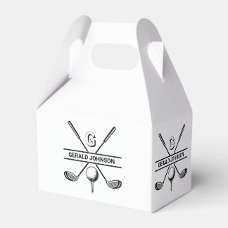 Caja Para Regalos Diseño de monograma de golf elegante