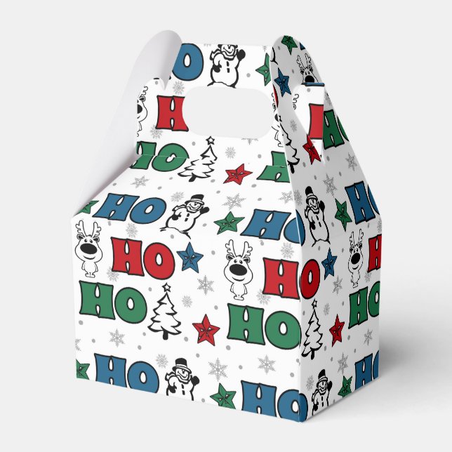 Caja Para Regalos Diseño de Navidades Ho-Ho-Ho (Reverso)
