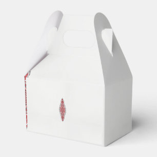 Caja Para Regalos diseño de un patrón rojo y blanco