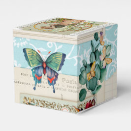 Caja Para Regalos Diseño del Collage de Ephemera Vintage