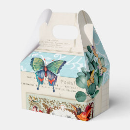 Caja Para Regalos Diseño del Collage de Ephemera Vintage