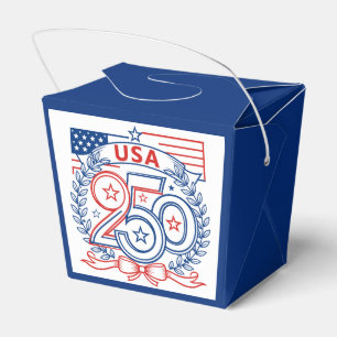 Caja Para Regalos Diseño del emblema del aniversario patriótico USA