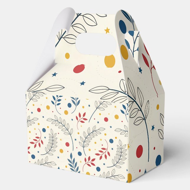 Caja Para Regalos Diseño floral (Reverso )