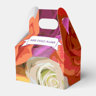 Caja Para Regalos Diseño Floral Nombre Personalizado