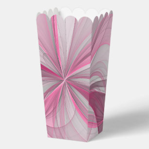 Caja Para Regalos Diseño fractal gris rosa claro abstracto moderno