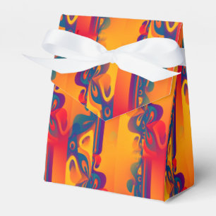 Caja Para Regalos Diseño gráfico inconsútil - rojo amarillo I