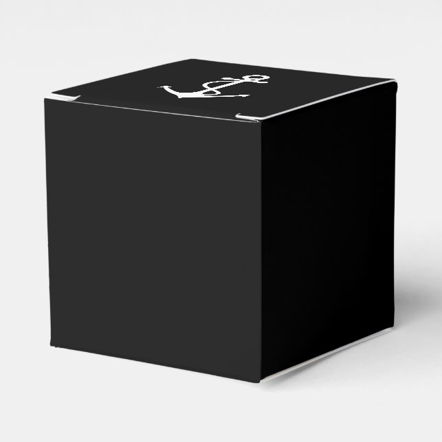 Caja Para Regalos Diseño naumático clásico negro y blanco (Costado Anverso)