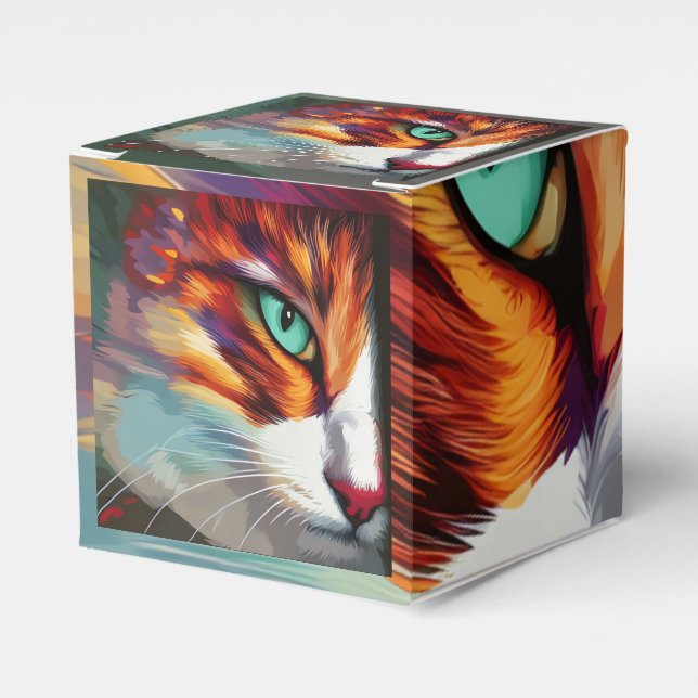 Caja Para Regalos Diseño ocular del gato (Costado Anverso)