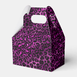 Caja Para Regalos Diseño serie Leopardo morado y dorado 3