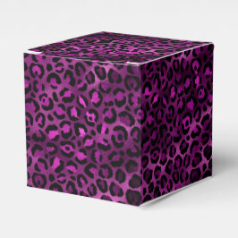 Caja Para Regalos Diseño serie Leopardo morado y dorado 3