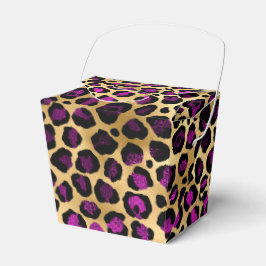 Caja Para Regalos Diseño serie leopardo morado y dorado 4