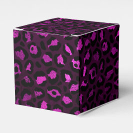 Caja Para Regalos Diseño serie Leopardo morado y dorado 5