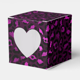 Caja Para Regalos Diseño serie Leopardo morado y dorado 5