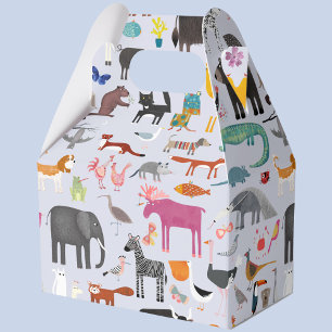 Caja Para Regalos Diversión de Menagerie Animal