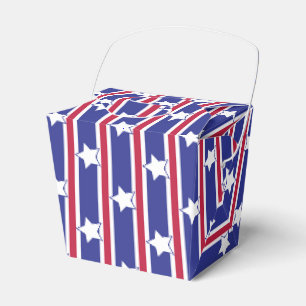 Caja Para Regalos Diversión y elegantes estrellas y franjas patrióti