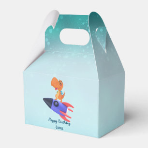 Caja Para Regalos Divertido cohete de dinosaurios de vuelta a la fie