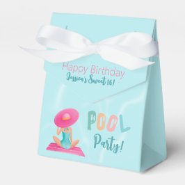 Caja Para Regalos Divertido Fiesta de la piscina de verano acuarela