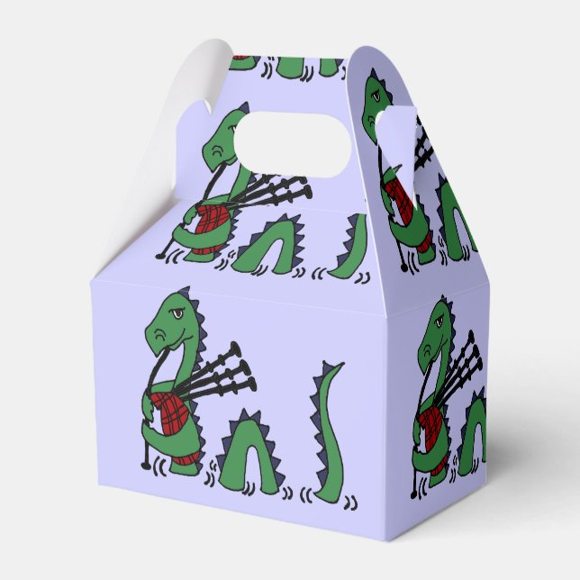 Caja Para Regalos Divertido Monstruo Loch Ness Jugando Bagpipes (Front Side)